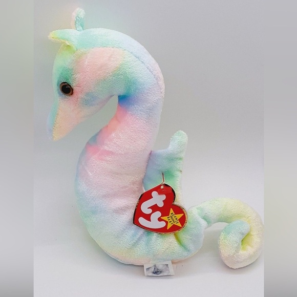 Ty Other - RARE TY Neon the Seahorse Beanie Baby - NWT - Retired 12/23/99.